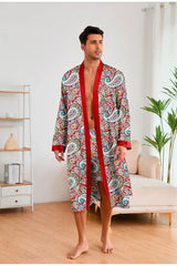 Men’s Leopard Satin Bathrobe Set | Men's Loungewear by Anwer Fancy | Worldwide Shipping
