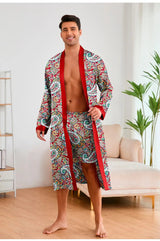 Men’s Leopard Satin Bathrobe Set | Men's Loungewear by Anwer Fancy | Worldwide Shipping