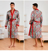 Men’s Leopard Satin Bathrobe Set | Men's Loungewear by Anwer Fancy | Worldwide Shipping