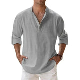 Men’s Linen Henley Shirt | Men's Loungewear by Anwer Fancy | Worldwide Shipping