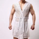 Men’s Mesh Sleeveless Bathrobe | Men's Loungewear by Anwer Fancy | Worldwide Shipping
