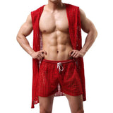 Men’s Mesh Sleeveless Bathrobe | Men's Loungewear by Anwer Fancy | Worldwide Shipping