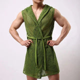Men’s Mesh Sleeveless Bathrobe | Men's Loungewear by Anwer Fancy | Worldwide Shipping