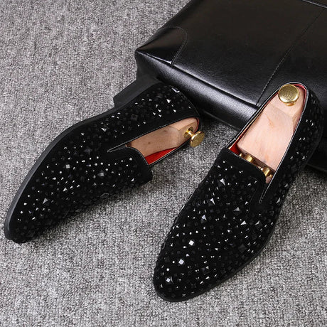 Men’s Sequin Party Dress Loafers | Men's Loafers & Slip - Ons by Anwer Fancy | Worldwide Shipping