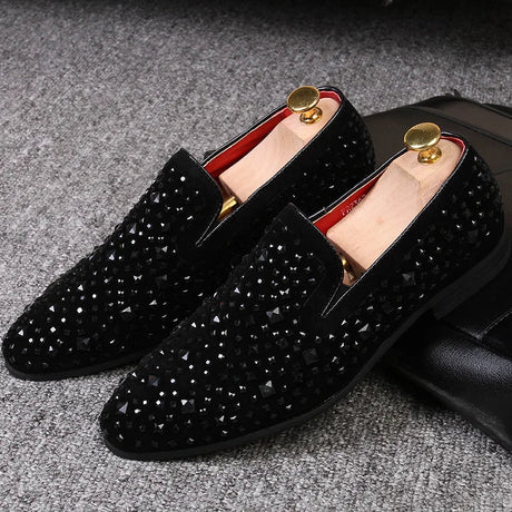 Men’s Sequin Party Dress Loafers | Men's Loafers & Slip - Ons by Anwer Fancy | Worldwide Shipping