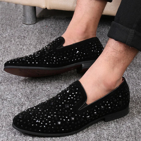 Men’s Sequin Party Dress Loafers | Men's Loafers & Slip - Ons by Anwer Fancy | Worldwide Shipping