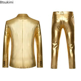 Men’s Shiny Gold Party Suit Set | by Anwer Fancy | Worldwide Shipping