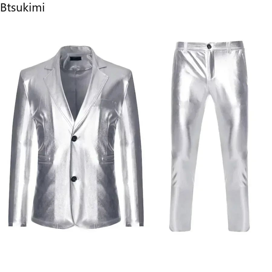 Men’s Shiny Gold Party Suit Set | by Anwer Fancy | Worldwide Shipping