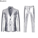 Men’s Shiny Gold Party Suit Set | by Anwer Fancy | Worldwide Shipping