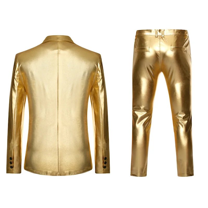 Men’s Shiny Gold Party Suit Set | by Anwer Fancy | Worldwide Shipping