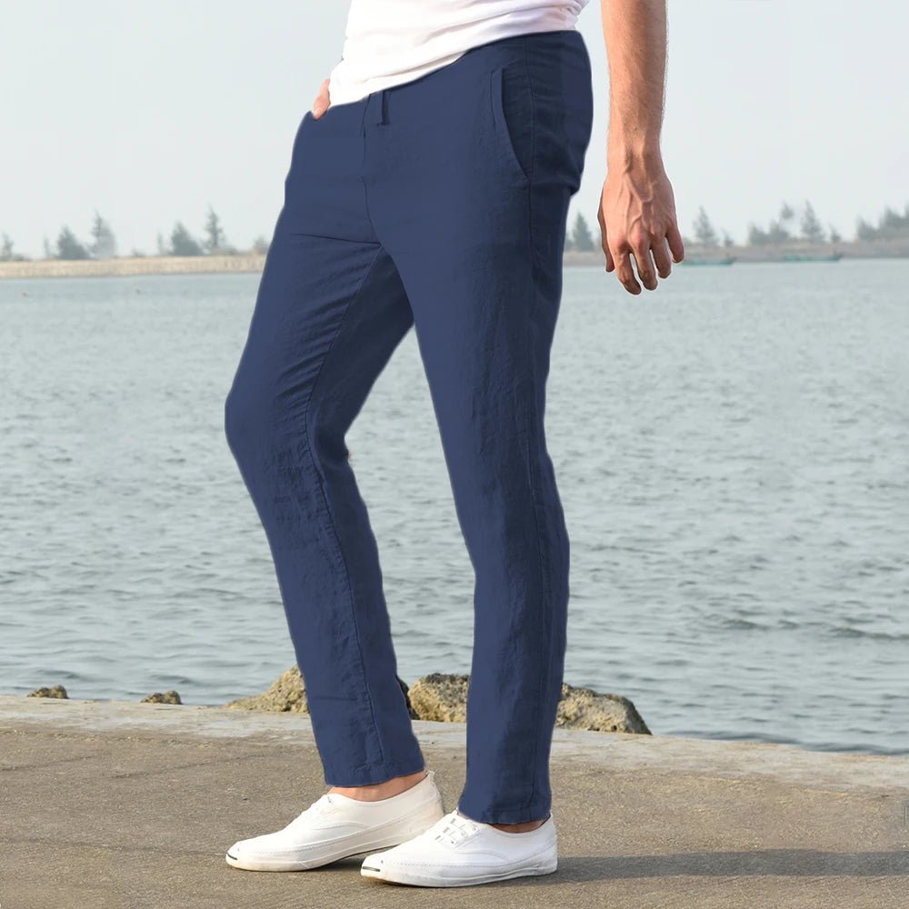 Men’s Solid Linen Trousers | Men's Loungewear by Anwer Fancy | Worldwide Shipping