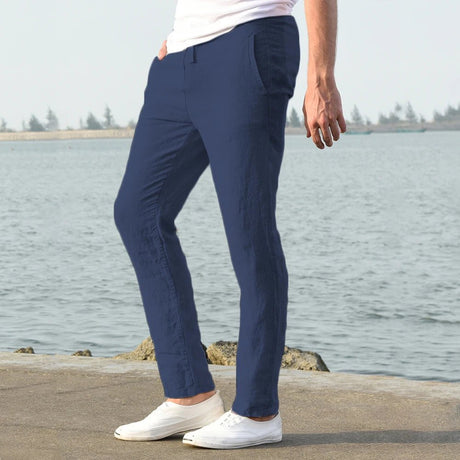 Men’s Solid Linen Trousers | Men's Loungewear by Anwer Fancy | Worldwide Shipping