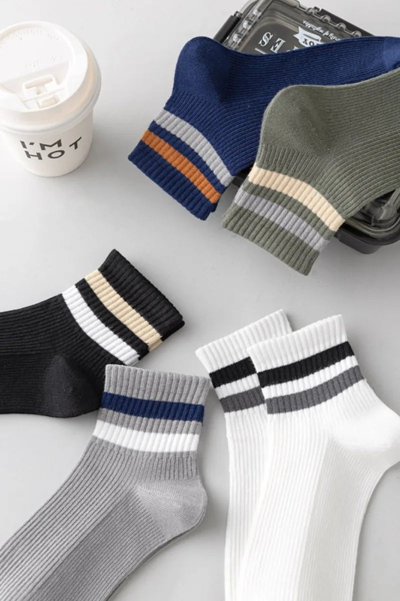 Men’s Striped Low - Cut Casual Socks | Men's Socks & Hosiery by Anwer Fancy | Worldwide Shipping
