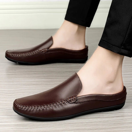 Men’s Summer Leather Mules | Men's Mules & Clogs by Anwer Fancy | Worldwide Shipping