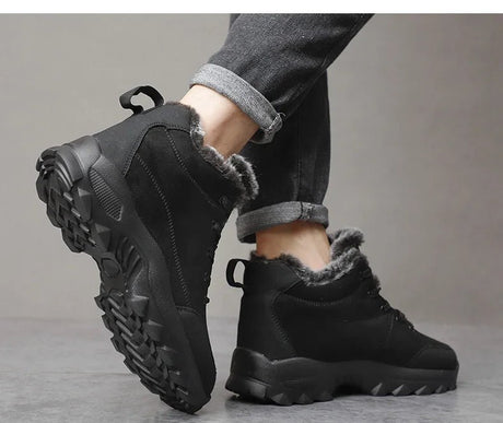 Men’s Thick Sole Winter Ankle Boots | Men's Snow Boots by Anwer Fancy | Worldwide Shipping