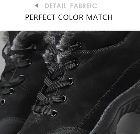 Men’s Thick Sole Winter Ankle Boots | Men's Snow Boots by Anwer Fancy | Worldwide Shipping