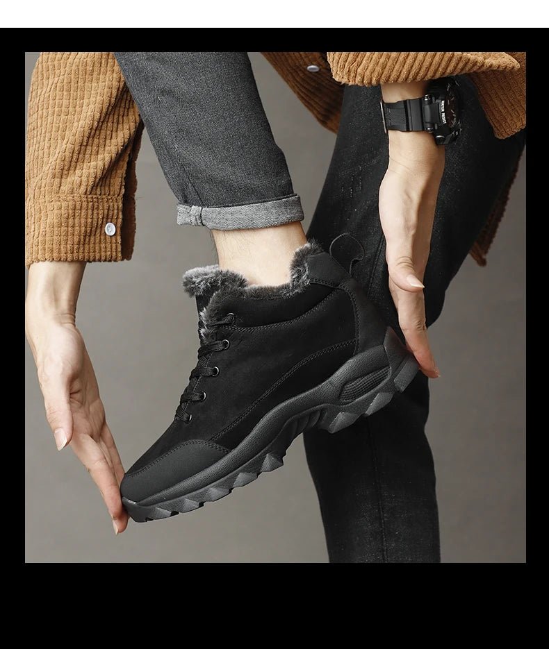 Men’s Thick Sole Winter Ankle Boots | Men's Snow Boots by Anwer Fancy | Worldwide Shipping