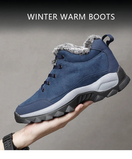 Men’s Thick Sole Winter Ankle Boots | Men's Snow Boots by Anwer Fancy | Worldwide Shipping