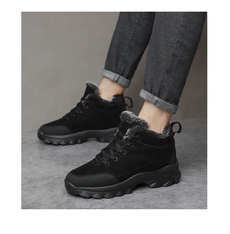 Men’s Thick Sole Winter Ankle Boots | Men's Snow Boots by Anwer Fancy | Worldwide Shipping