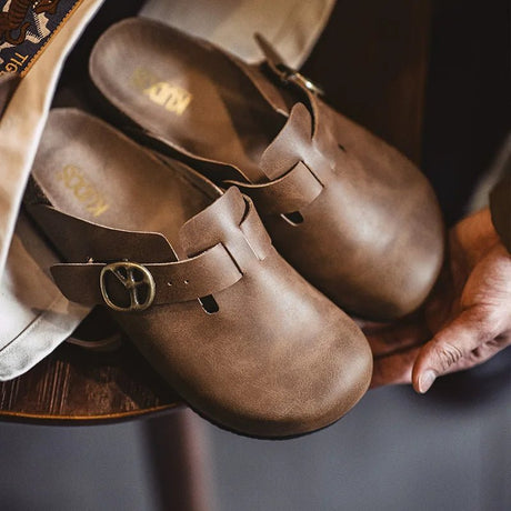 Men’s Vintage Leather Mules | Men's Mules & Clogs by Anwer Fancy | Worldwide Shipping
