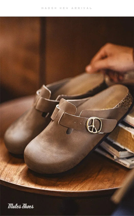 Men’s Vintage Leather Mules | Men's Mules & Clogs by Anwer Fancy | Worldwide Shipping