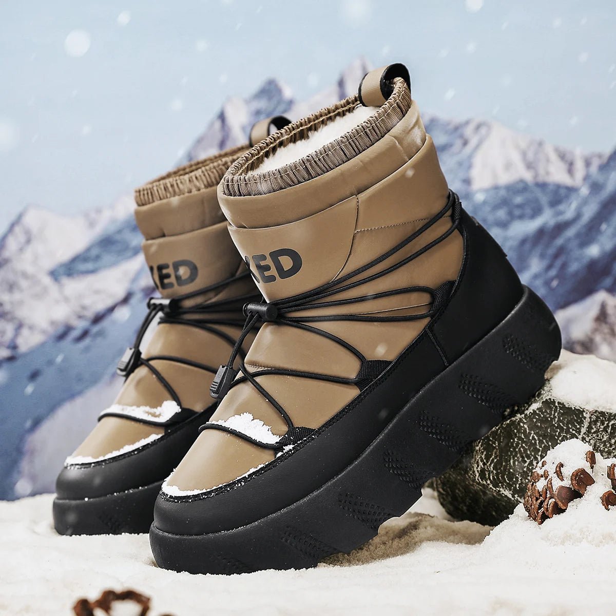 Men’s Waterproof Plush Winter Boots | Men's Snow Boots by Anwer Fancy | Worldwide Shipping