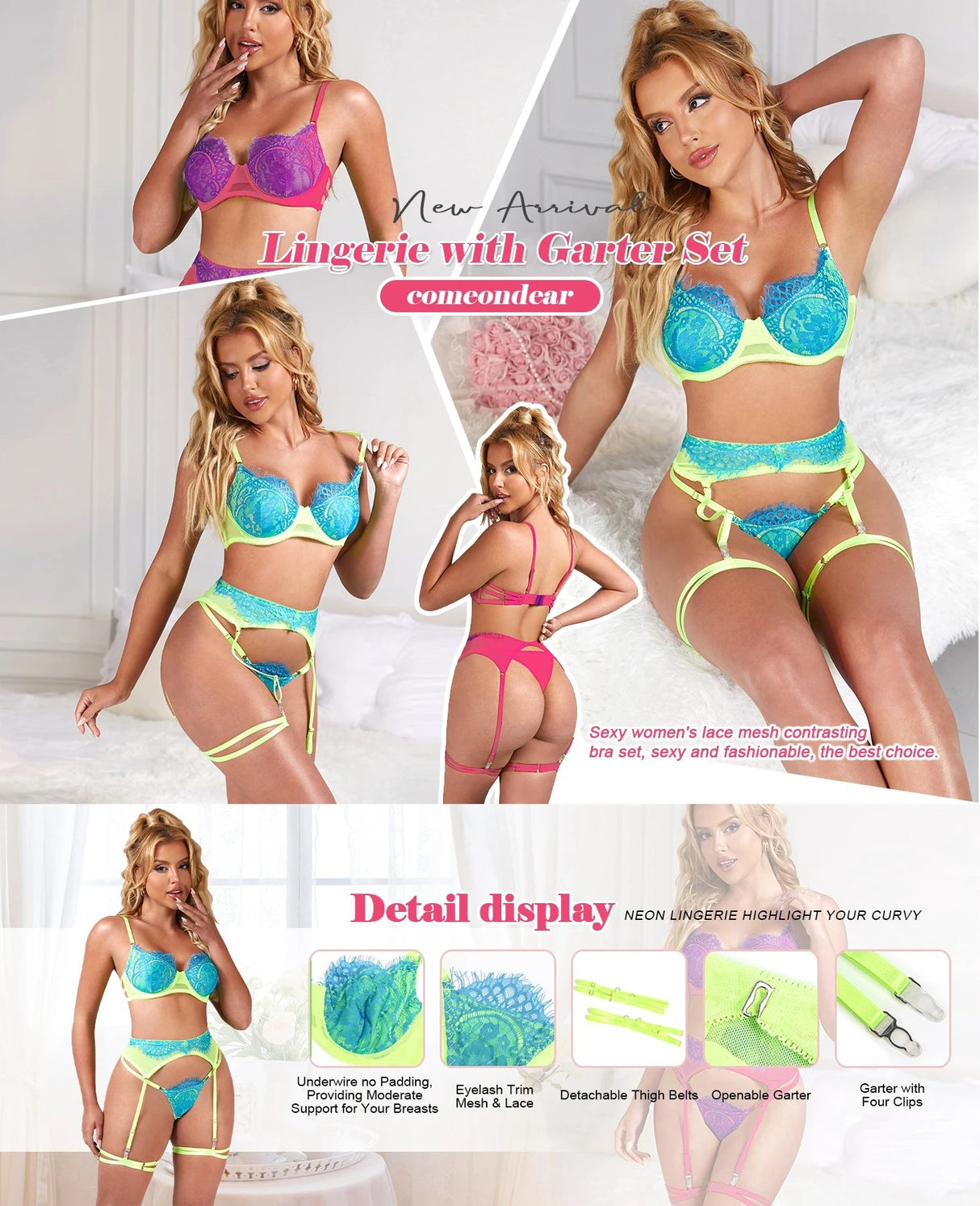 Plus Size Lace Lingerie Set | by Anwer Fancy | Worldwide Shipping