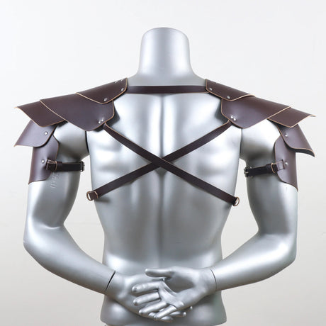 Retro Medieval PU Leather Shoulder Armor | by Anwer Fancy | Worldwide Shipping