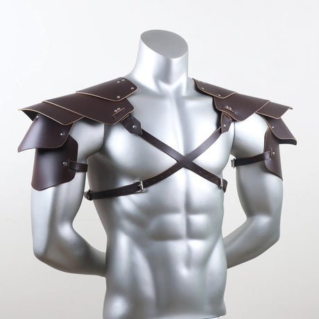 Retro Medieval PU Leather Shoulder Armor | by Anwer Fancy | Worldwide Shipping