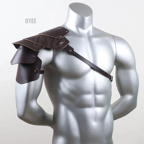 Retro Medieval PU Leather Shoulder Armor | by Anwer Fancy | Worldwide Shipping