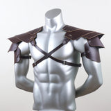 Retro Medieval PU Leather Shoulder Armor | by Anwer Fancy | Worldwide Shipping