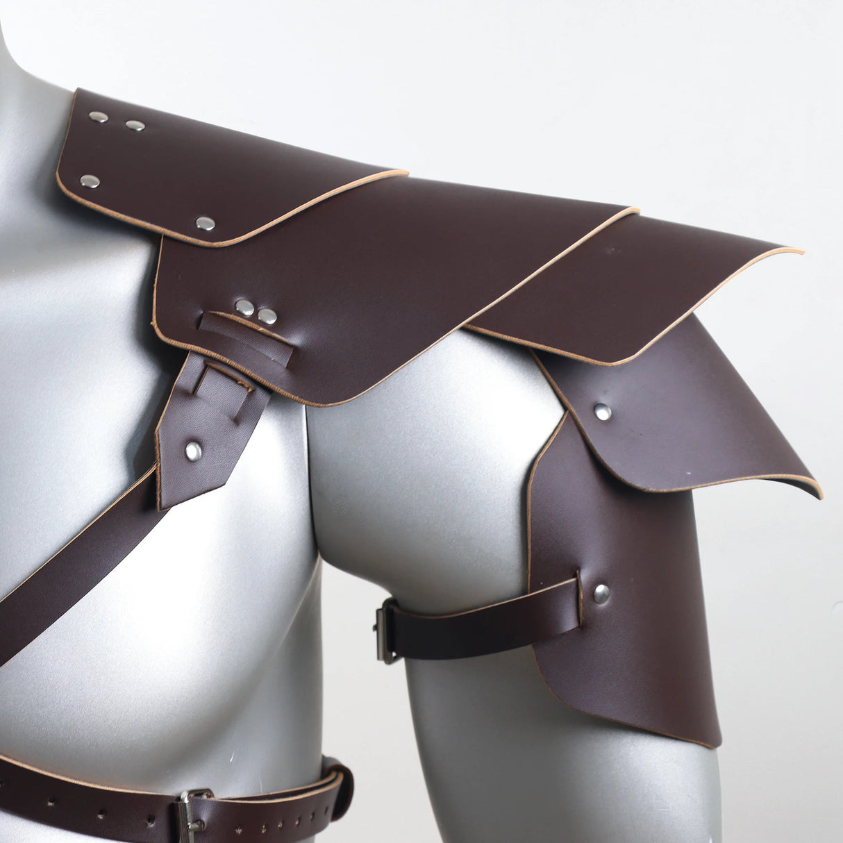 Retro Medieval PU Leather Shoulder Armor | by Anwer Fancy | Worldwide Shipping