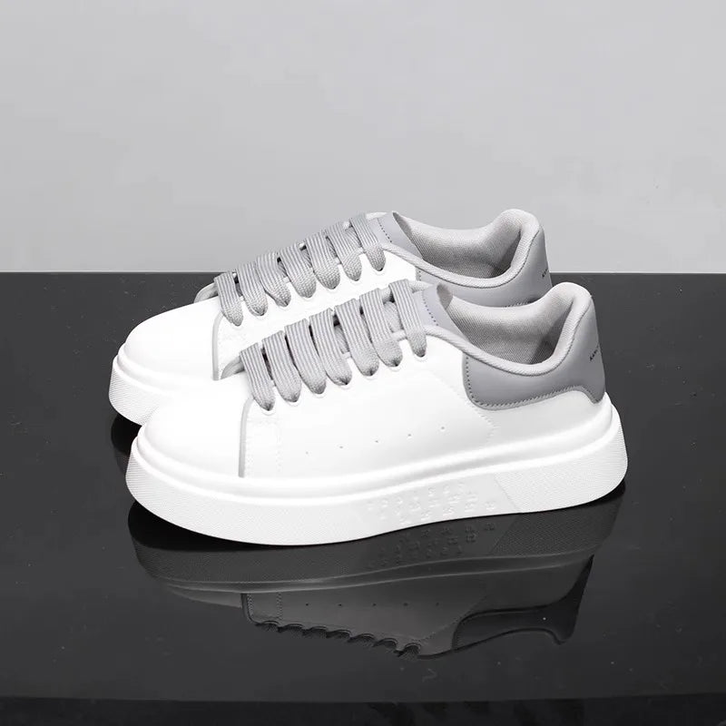 Unisex White Platform Skate Sneakers | by Anwer Fancy | Worldwide Shipping