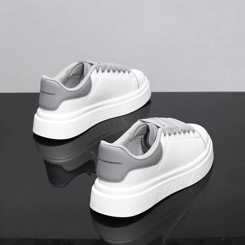 Unisex White Platform Skate Sneakers | by Anwer Fancy | Worldwide Shipping