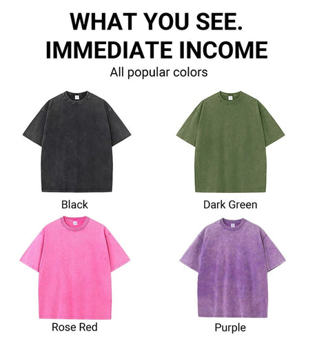 Vintage Washed Unisex Retro T-Shirt | by Anwer Fancy | Worldwide Shipping