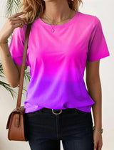 Women’s 3D Gradient Print Oversized T-Shirt | by Anwer Fancy | Worldwide Shipping