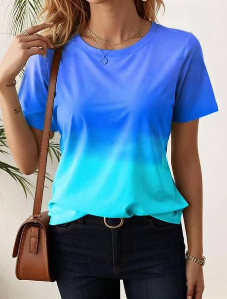 Women’s 3D Gradient Print Oversized T-Shirt | by Anwer Fancy | Worldwide Shipping