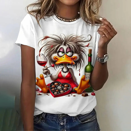 Women’s Cartoon Print T-Shirt | by Anwer Fancy | Worldwide Shipping