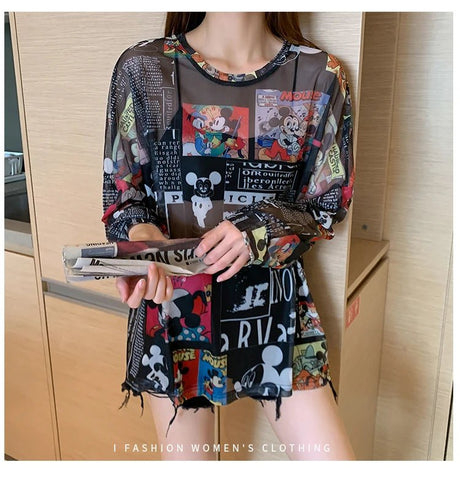 Women’s Casual Cartoon T-Shirt | by Anwer Fancy | Worldwide Shipping