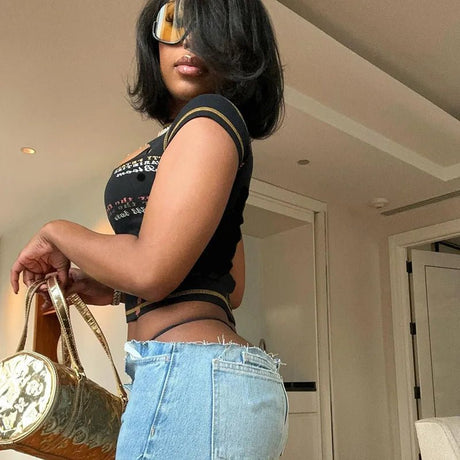 Women’s Graphic Hollow Out Crop Top | by Anwer Fancy | Worldwide Shipping