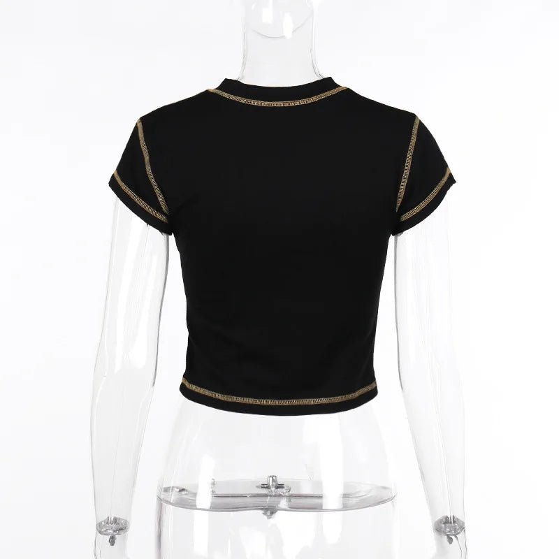 Women’s Graphic Hollow Out Crop Top | by Anwer Fancy | Worldwide Shipping