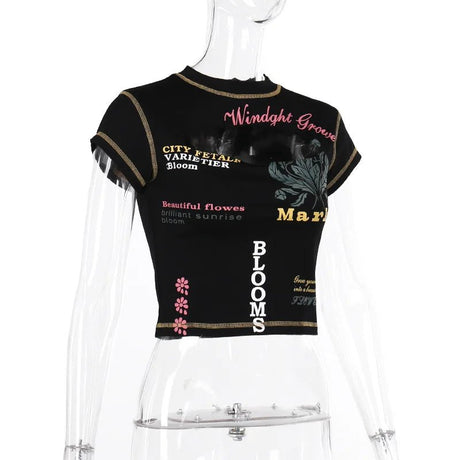 Women’s Graphic Hollow Out Crop Top | by Anwer Fancy | Worldwide Shipping