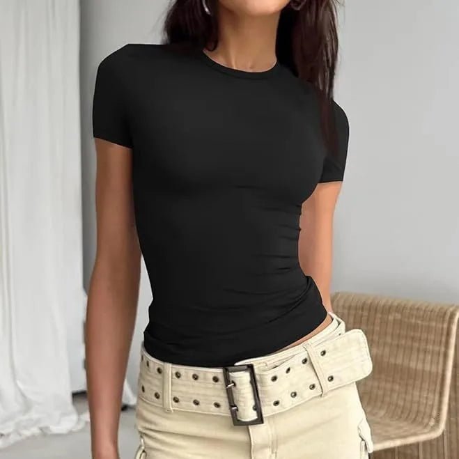 Women’s Solid Slim Fit Crop Top | by Anwer Fancy | Worldwide Shipping